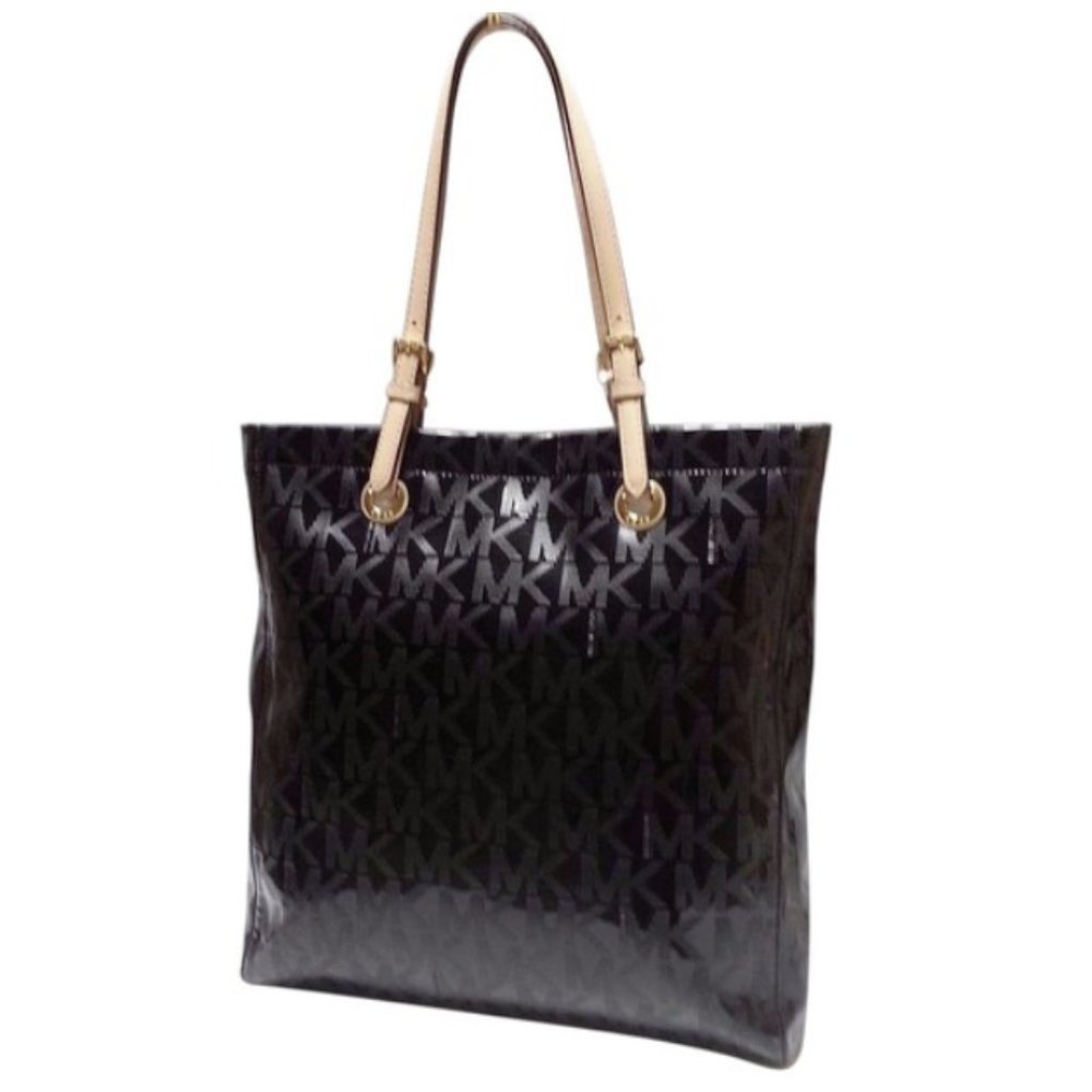 Michael Kors Jet Set Black Leather Tote Bag